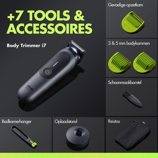 Gillette Labs i7 Rasoir corporel et intime pour hommes - Lumière LED - Technologie SkinFirst