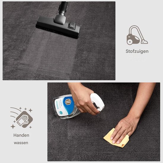 casa pura Tapijtloper voor keuken Via Veneto hal en woonkamer - tapijtloper op maat - per strekkende meter - gangtapijt - keukenloper - brug - woonkamer tapijt 80x250 cm | 2m² - zwart