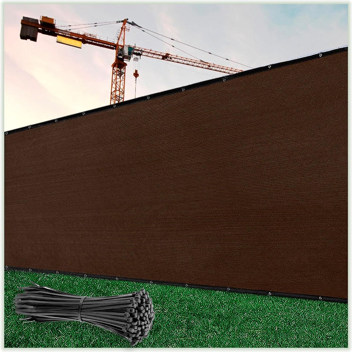 Omheiningsscherm - Privacyscherm Hek - Zicht Blokkering - UV-gestabiliseerd HDPE - 4' x 100' - Bruin