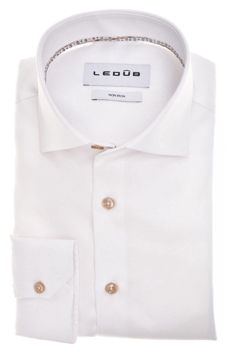 Ledûb overhemd modern fit wit