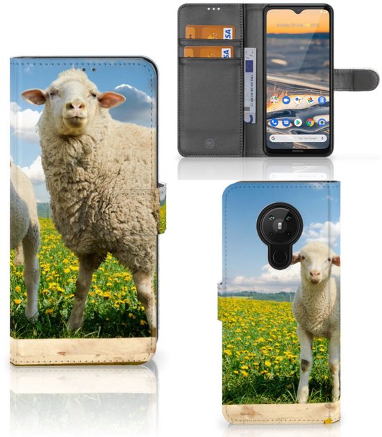 Coque Téléphone Nokia 5.3 Flip Housse Moutons Et D'Agneaux
