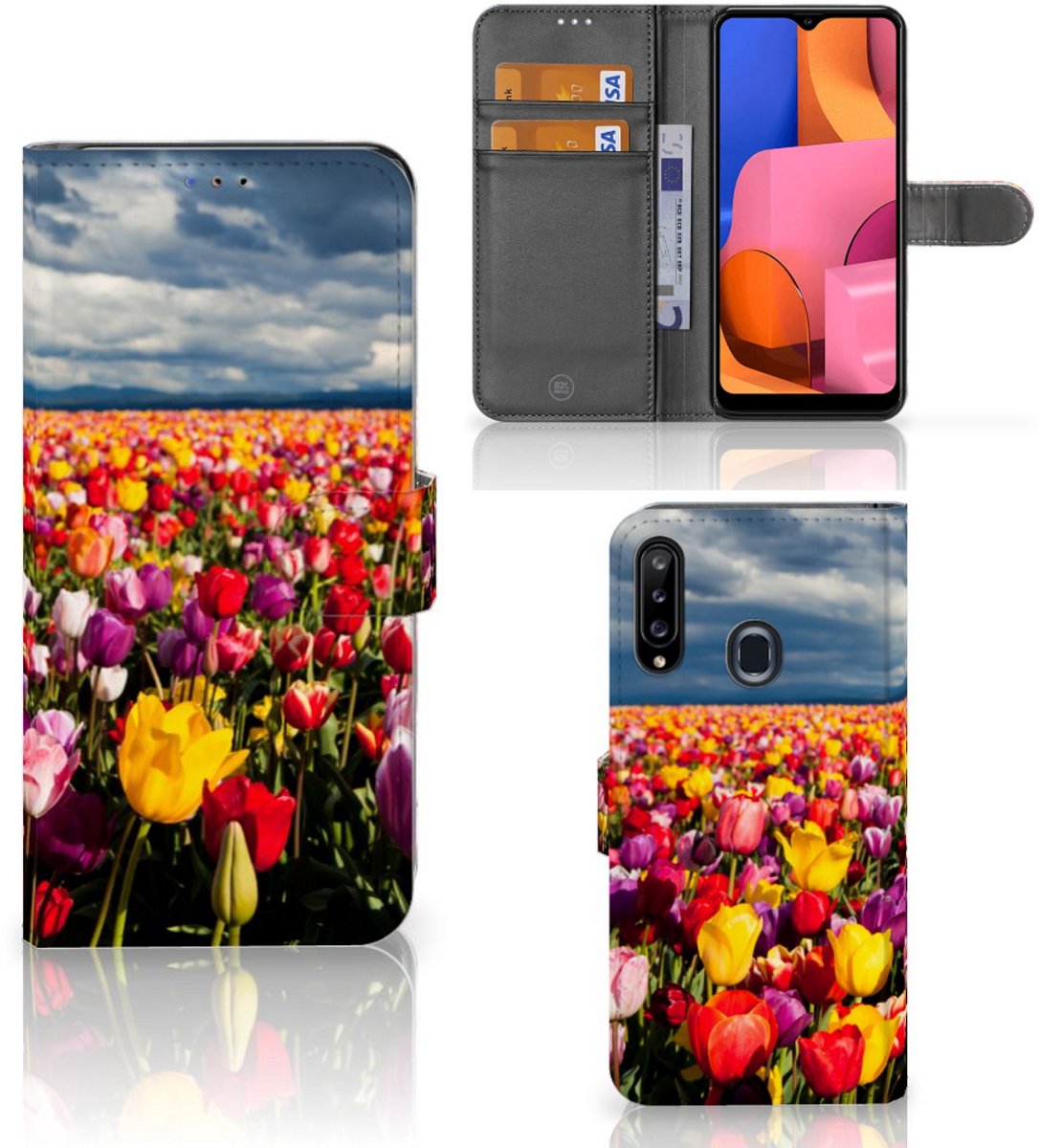 Samsung Galaxy A20s Hoesje Tulpen