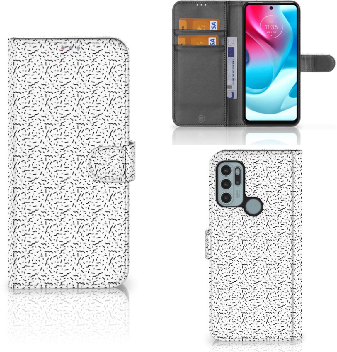 Motorola Moto G60s Telefoon Hoesje Stripes Dots
