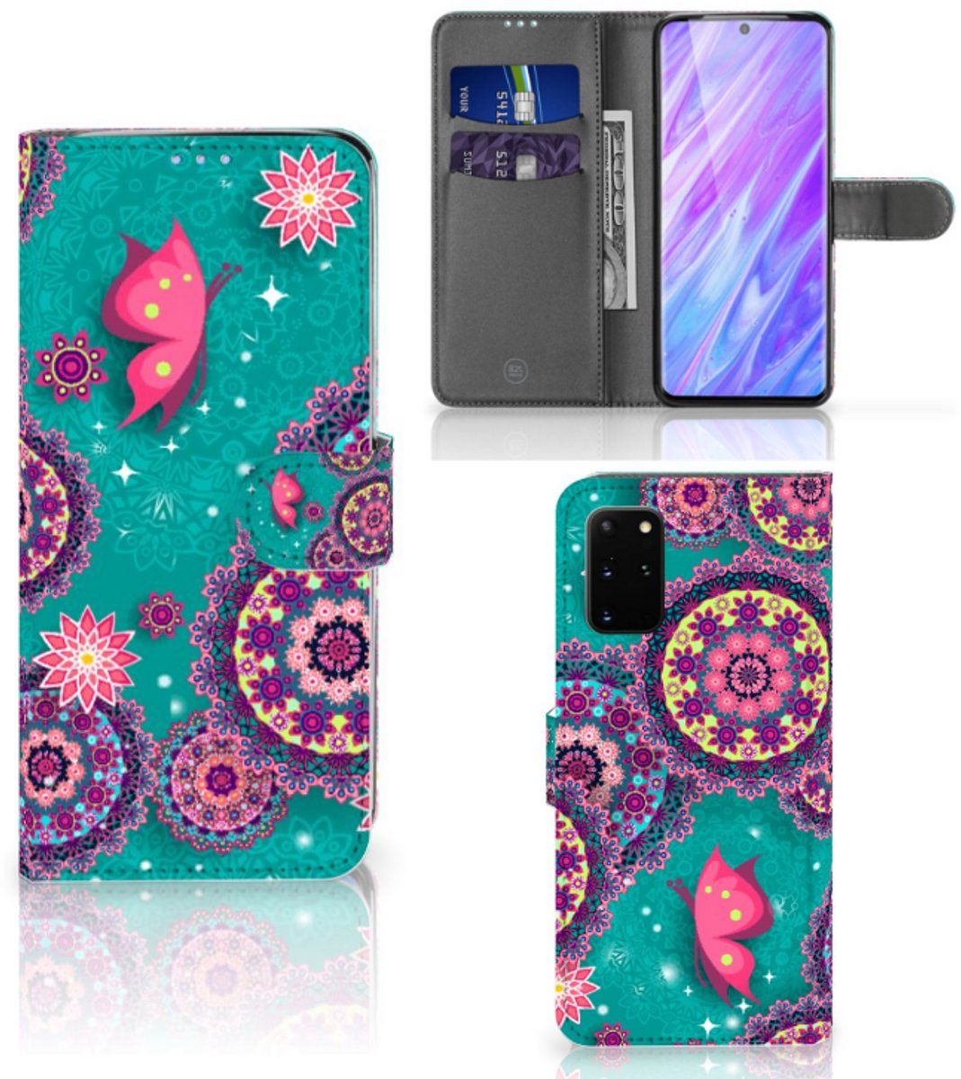Samsung Galaxy S20 Plus Hoesje Cirkels en Vlinders