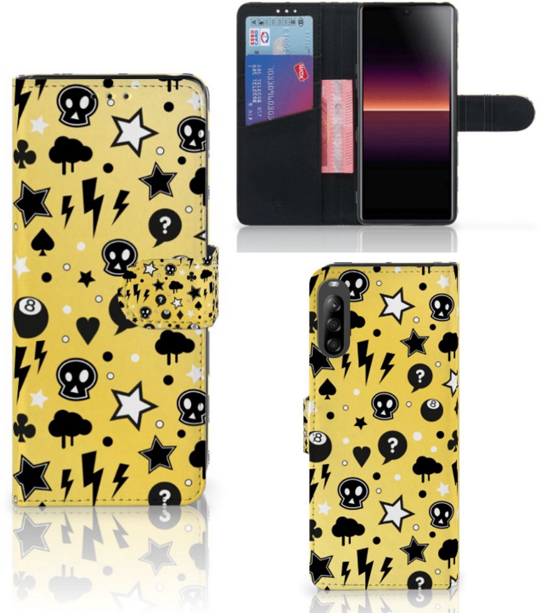 Telefoonhoesje met Naam Sony Xperia L4 Punk Geel