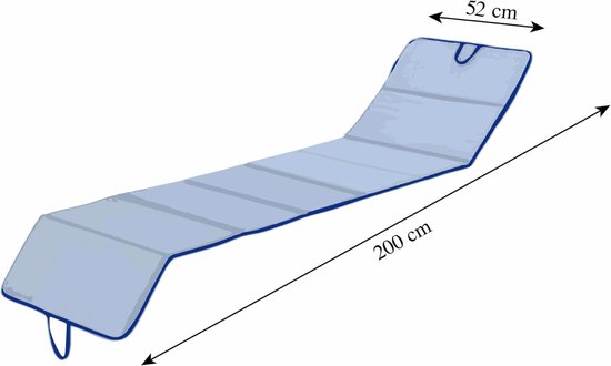 Opvouwbaar Matras - Ligmat Strandmat - Comfort Buiten - Dubbelzijdig Ontwerp - 52 x 200 cm - Beige/Taupe — afbeelding 4