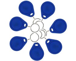 RFID-badges Sleutelhanger - NFC-tag Token - Toegangscontrole Systeem - Herschrijfbare UID Chip - 100 stuks - Blauw