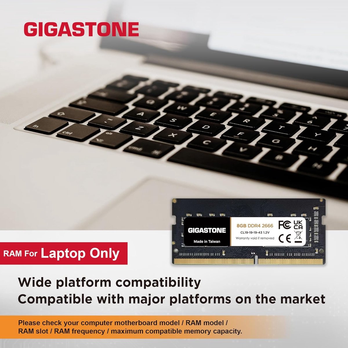 RAM geheugen module - Interne opslag laptop - Laptop sneller maken - Niet-ECC SODIMM - 8 GB - Zwart