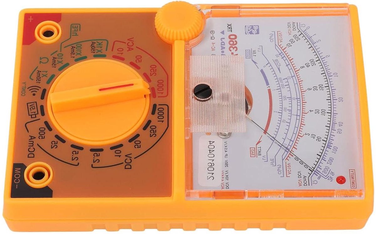 Analoge Voltmeter - Multimeter Meter - Elektrische Metingen - High-Definition Schaal - 10 cm - Zwart