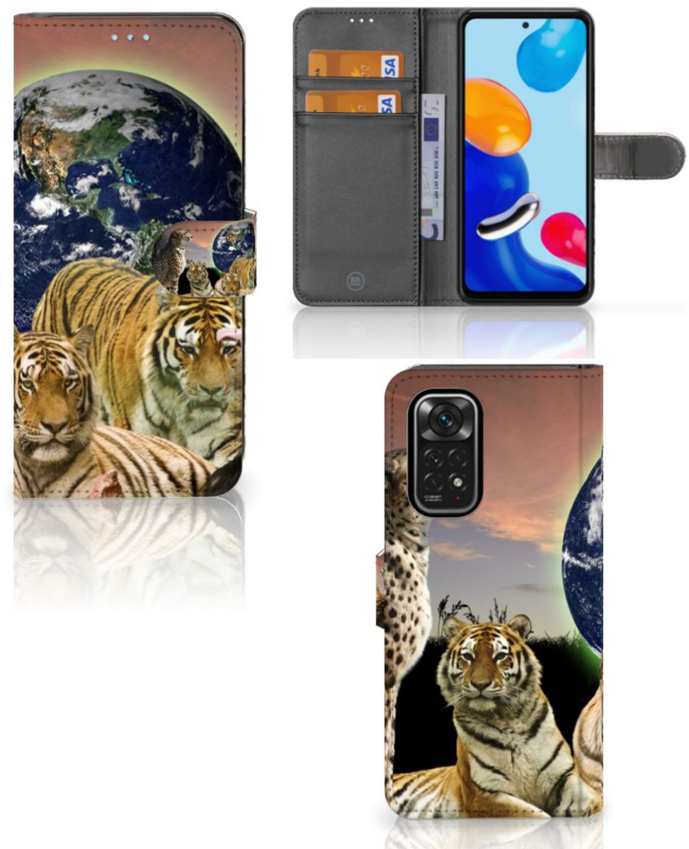 Xiaomi Redmi Note 11/11S Telefoonhoesje met Pasjes Roofdieren