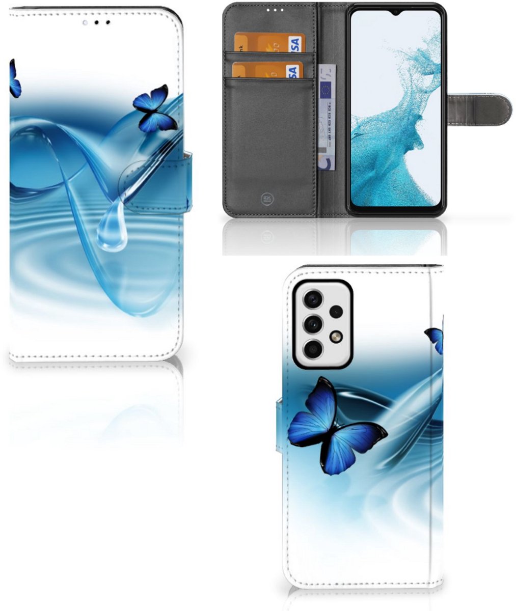 Samsung Galaxy A23 Telefoonhoesje met Pasjes Vlinders