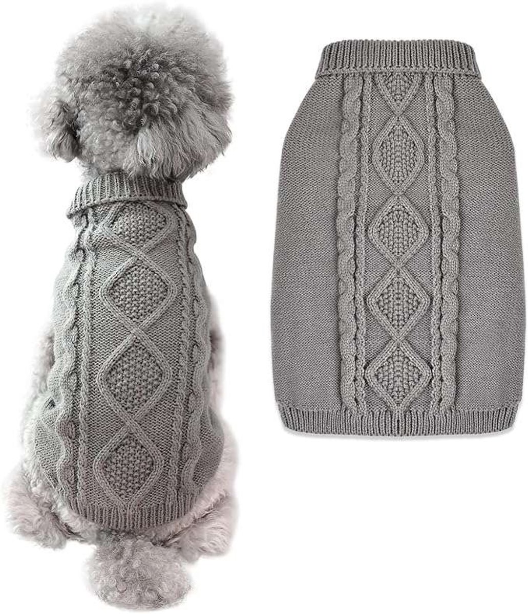 CE Serie - Honden Sweater - Grijs - Maat M - Klassiek Design