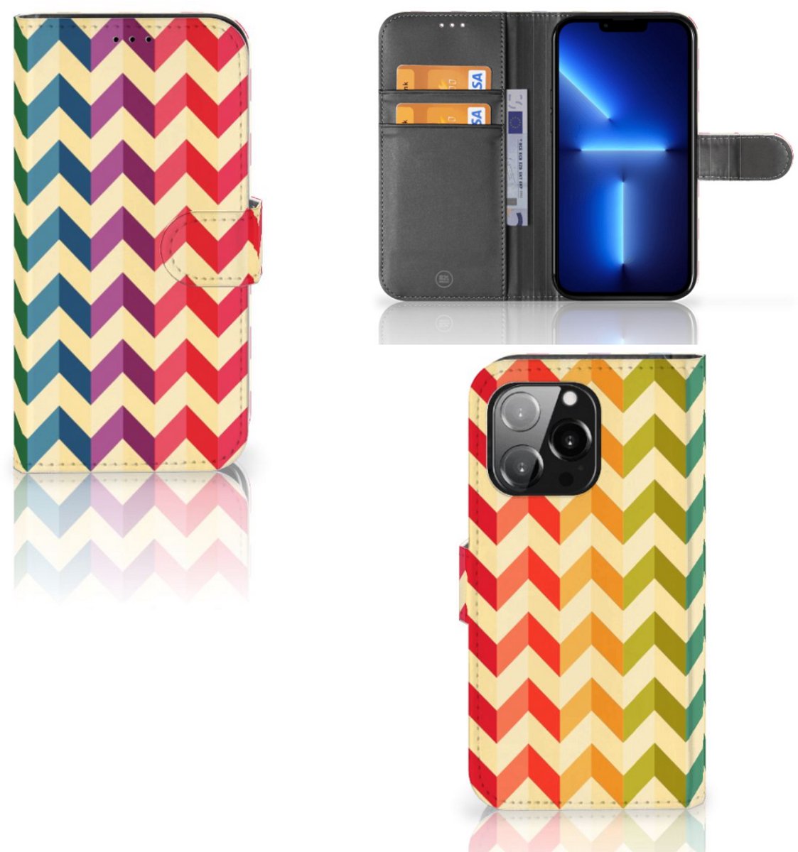 iPhone 13 Pro Telefoon Hoesje Zigzag Multi Color