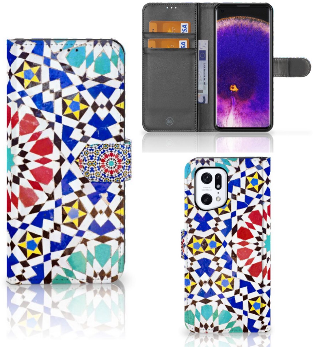 OPPO Find X5 Pro Bookcase Mozaïek