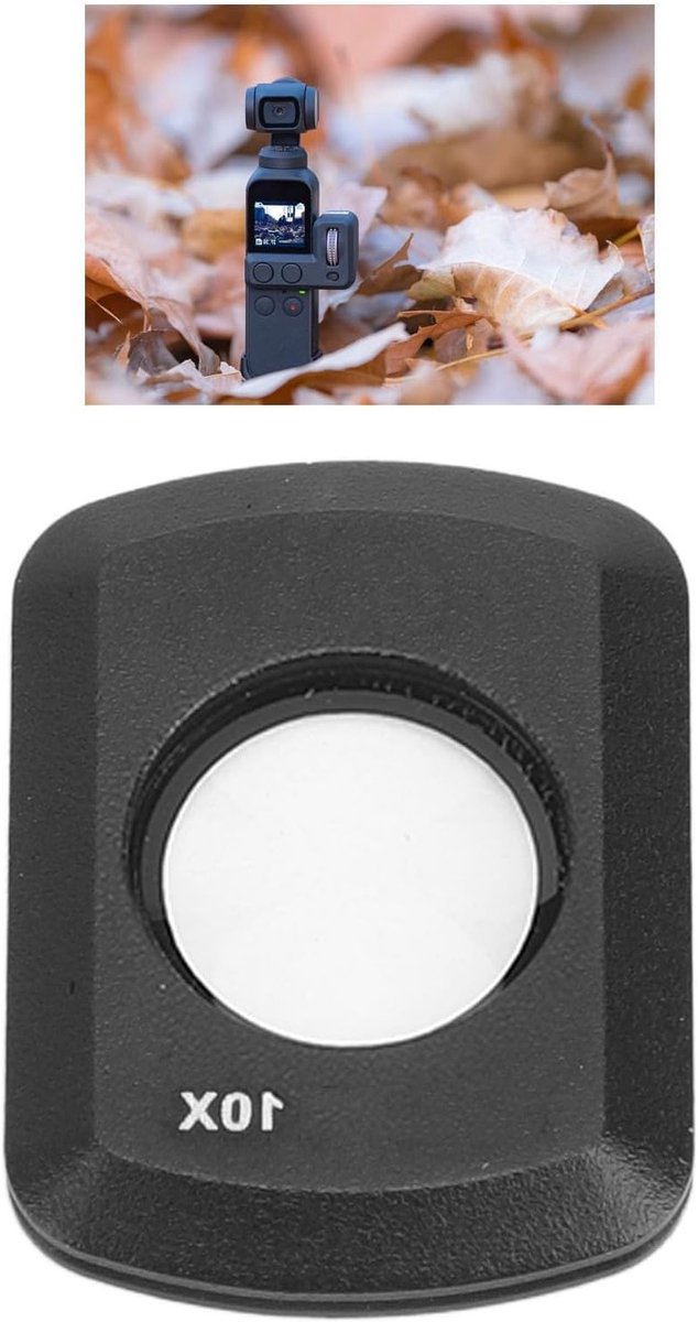 Professionele Macro Lens met Magnetische Bevestiging, HD Coating en 10x Vergroting voor Osmo 3 - Ideaal voor Close-up Fotografie en Bescherming met Opbergtas