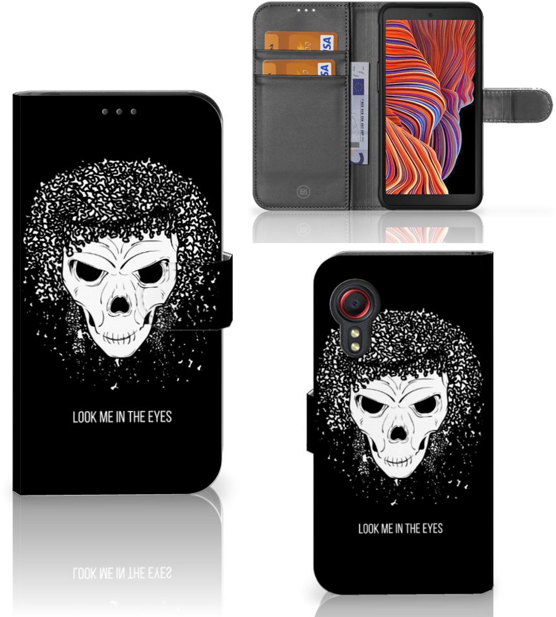 Telefoonhoesje met Naam Samsung Galaxy Xcover 5 Skull Hair