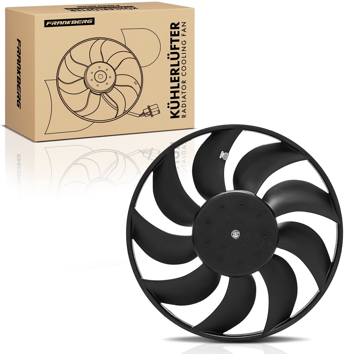 Frankberg 1x Motorradiator enkele ventilator