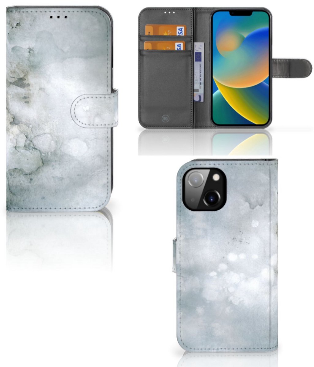 Hoesje Apple iPhone 14 Painting Grey