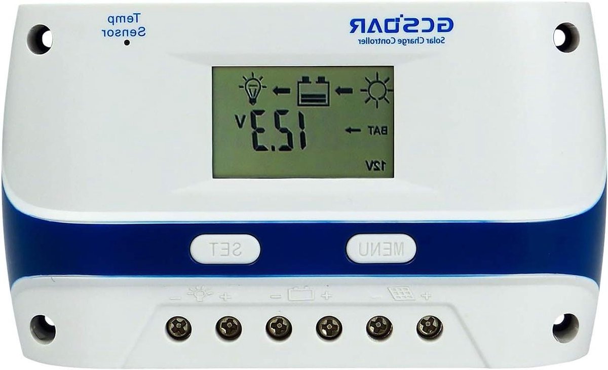 Solar Charge Controller - Zonnepaneel Regulator - Batterij Opladen - 3-traps PWM Laden - 40A 12V/24V - Zwart