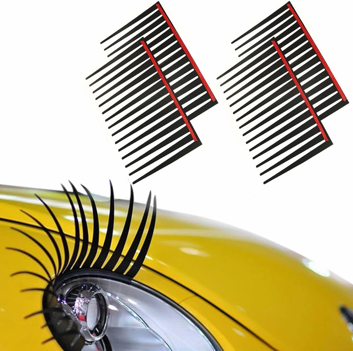 Grappige Auto Wimpers Stickers Set, Leuke Accessoires voor Koplampen, 2 Paar Auto Decoratie