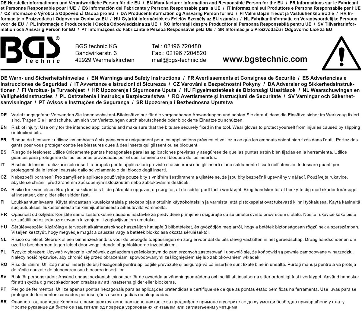 BGS Dopsleutelbit 1/4 INBUS 1/4