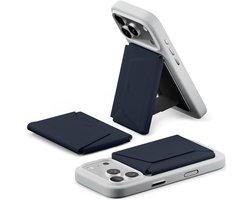 MOFT Snap Field Wallet - Agile Travel Wallet - Compatibel met MagSafe - Magnetische Kaarthouder - Pasjeshouder 8 Pasjes - RFID Portemonnee - Origami Standaard - Navy