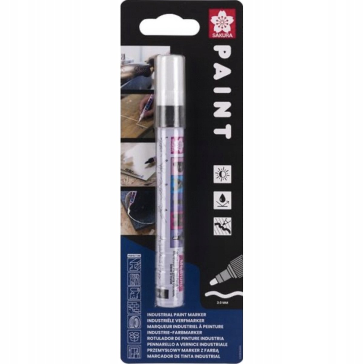 Sakura - Paintmarker - Zwarte Kleur - Gemiddelde Punt - 142 mm Lengte