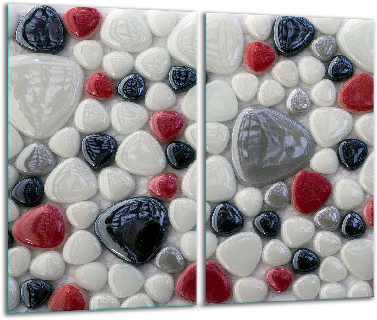 TMK ArtDeko - Snijplank - Glas - 2x 30x52 cm - Kleurrijke Motief
