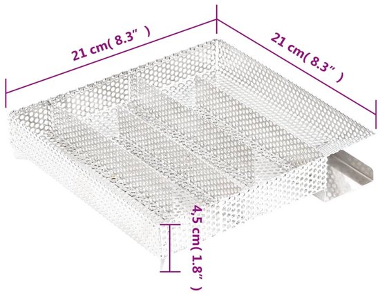 vidaXL - BBQ-rookoven - met - koude - rookgenerator - gegalvaniseerd - staal van Merkloos — afbeelding 2