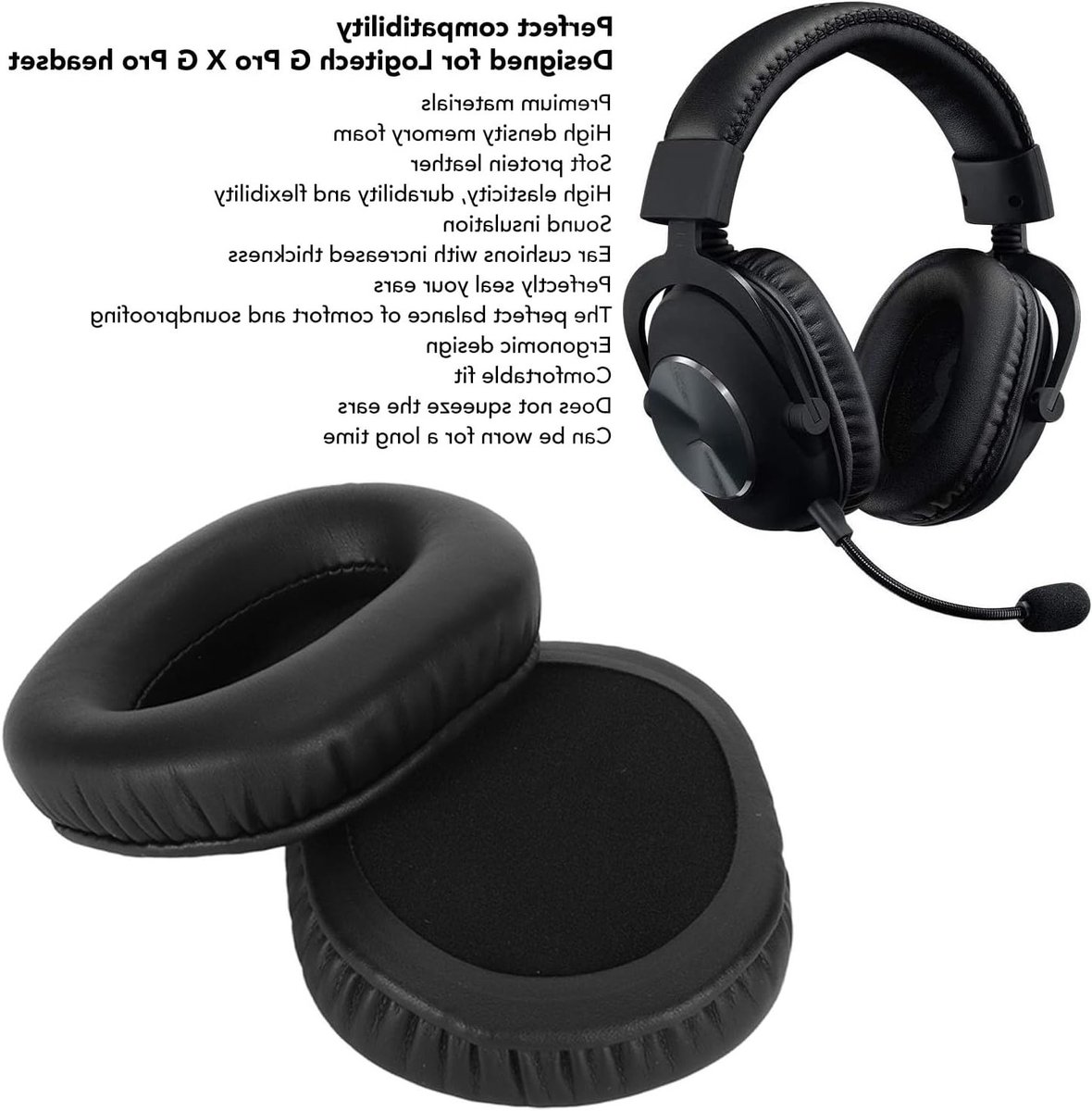 Comfortabele Oorkussens voor Gaming Headsets, Zachte Kunstlederen Earpads met Geheugenfoam en Extra Dikte voor Optimale Geluidsisolatie