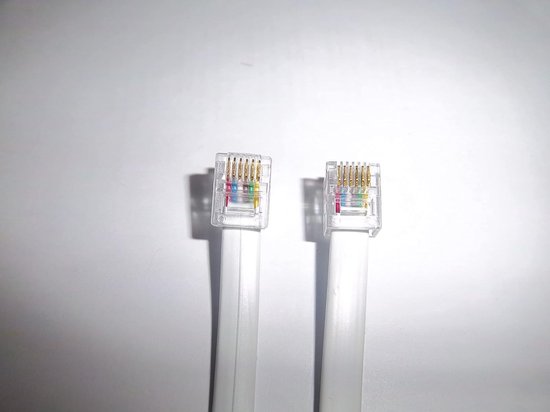 Shifter Pedaal Kabel - Verbindingskabel Racewiel - Sim Racing Setup - RJ12 6-Pin Connectoren - 30cm - Zwart — afbeelding 3