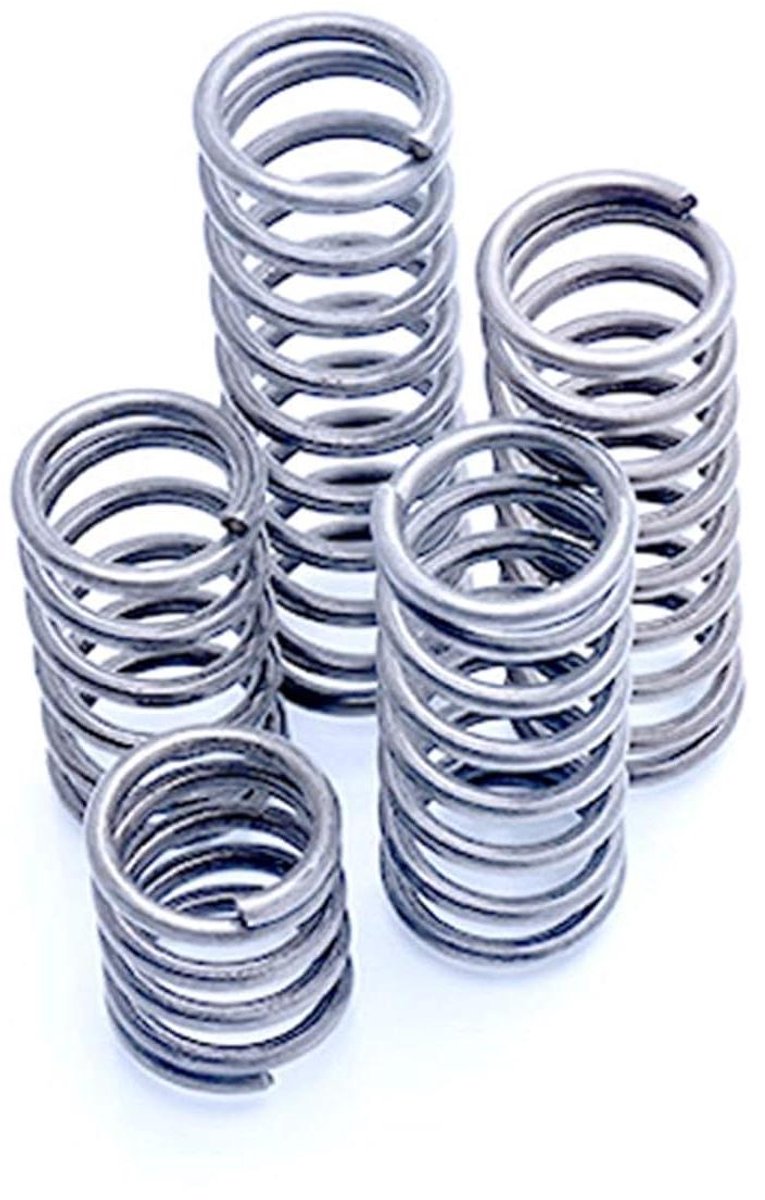 Compressieveer - Drukveer - Onderdelen vervangen - Roestvrij staal - 10mm 10 stuks - Zilverkleurig