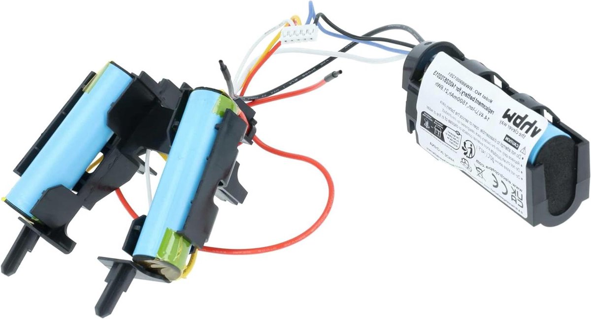 Batterij voor stofzuiger - Accu vervangend - Huishouden schoonmaken - Oplaadbaar Li-Ion - 14.4V 1500mAh - Zwart