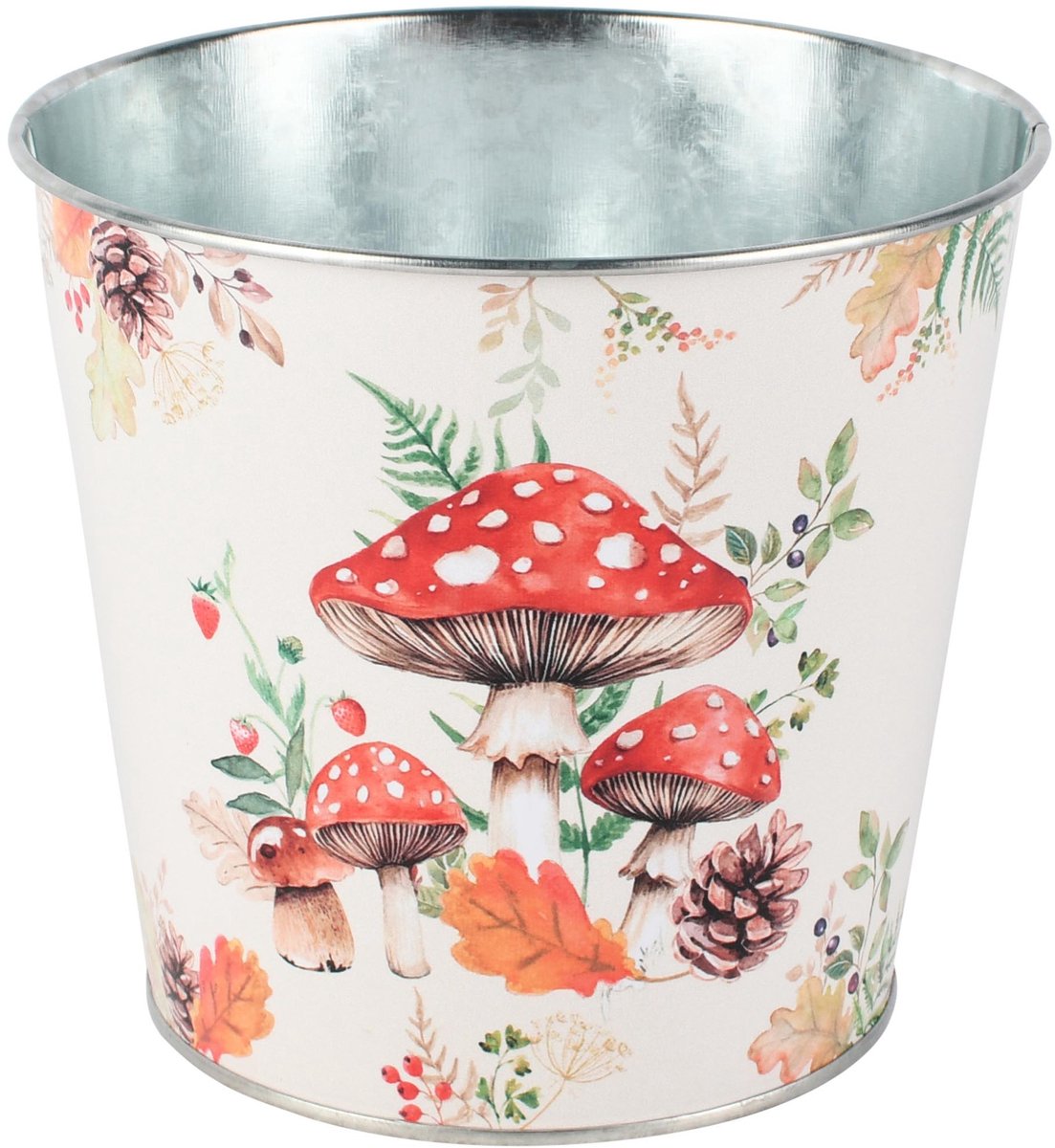 Dekoratief | Bloempot 'Woodsy Mushroom', metaal, 15x15x13cm | A265610