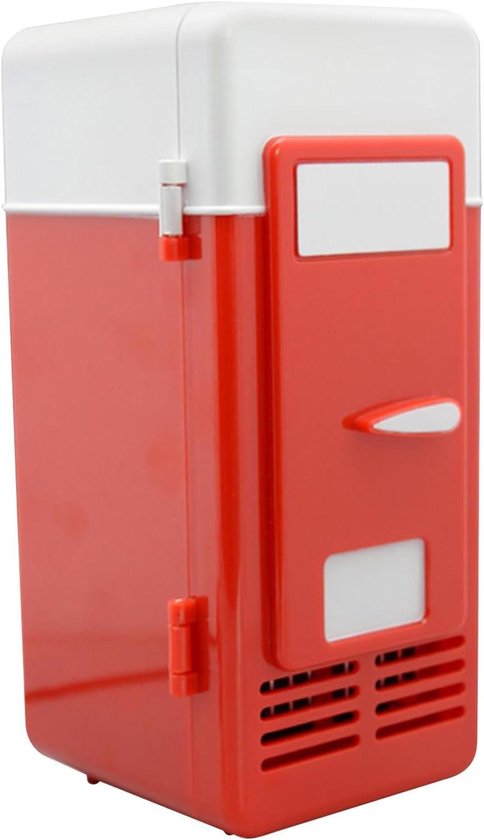 Kleine koelkast - Mini koeler - Dranken koelen - Stille werking - 195 cm hoog - Rood