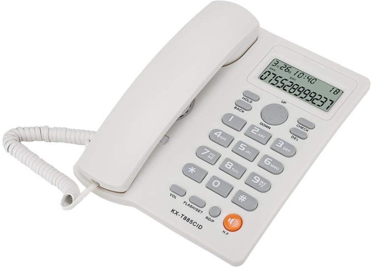 MTTproducts- Vaste Telefoon met Snoer - Nummerweergave - Ruisonderdrukking - Handsfree Bellen - Pauze/Wachtfunctie - Laatste Nummer Opnieuw Kiezen