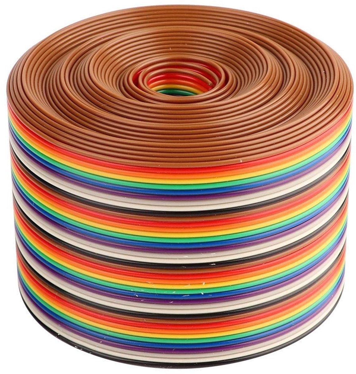 MTTproducts - Rainbow lintkabel - 40 P platte bandkabel - Veelzijdige connector - 5 meter - Elektronica - 1,27 mm afstand - Kleurcode