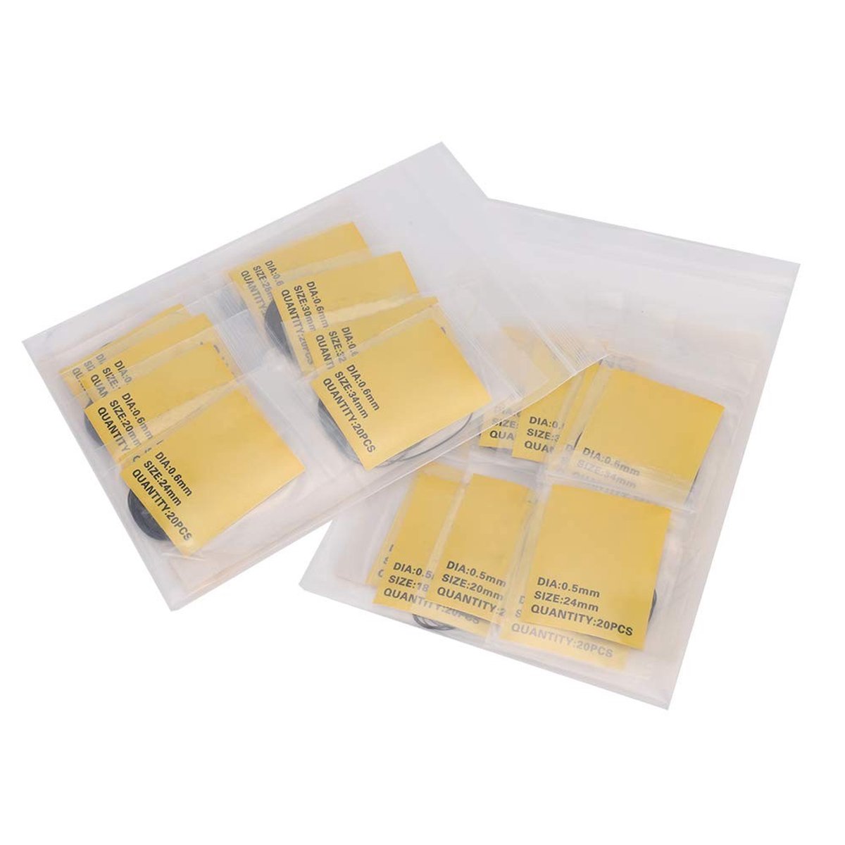 Cosensi- Horloge Afdichtingen Set - Rubber O-Ringen 16-34mm - Reserveonderdelen - Waterdicht - Professionele Reparatie Tools - 20 Stuks per Maat - Horloge Pakkingen
