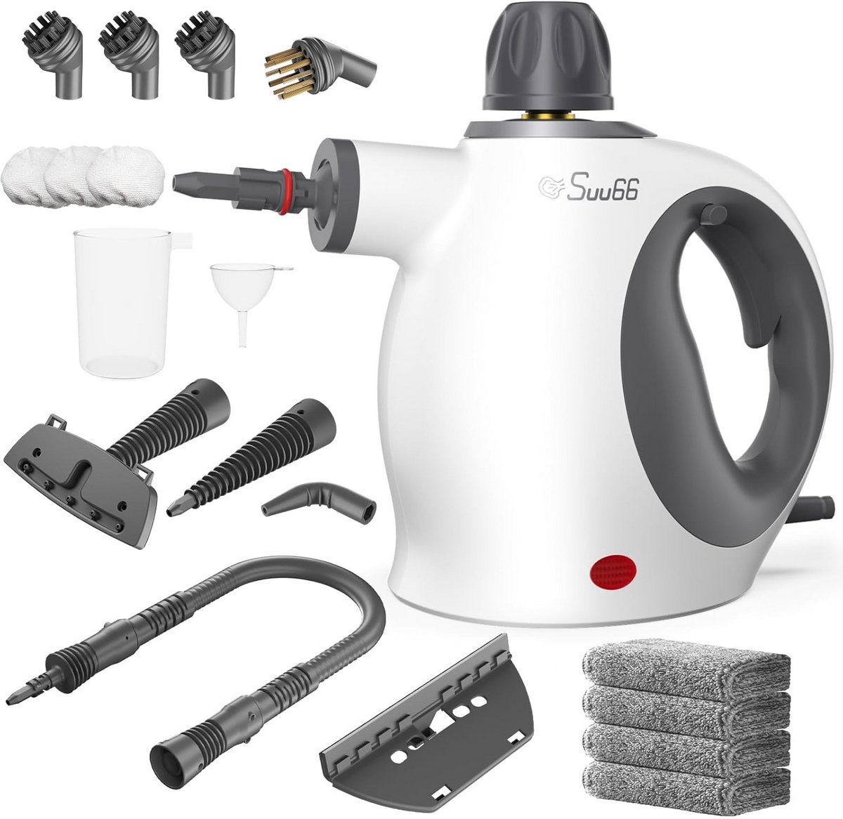 Krachtige Handstoomreiniger met Veiligheidsslot en 19 Accessoires voor Diepe Reiniging
