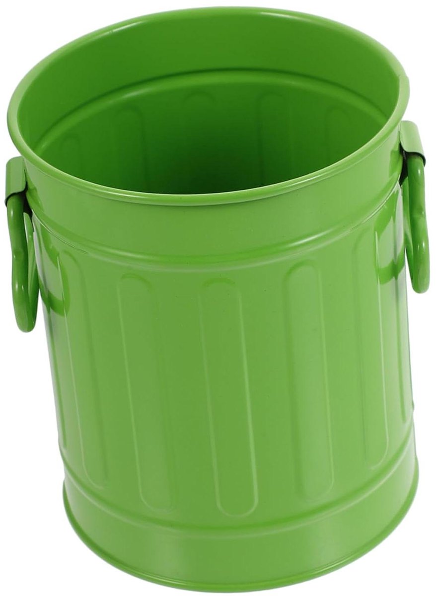 Mini Prullenbak - Bureau Organizer - Kantoor Opruimen - Met Deksel - 2 Stuks - Groen