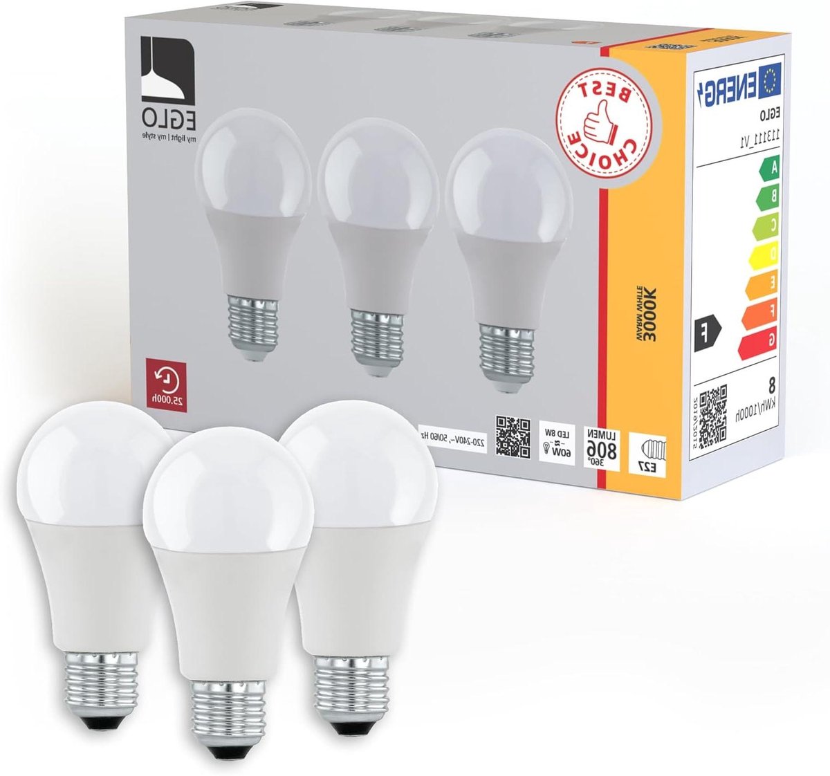 LED Lampen Set - Gloeilampen Bol - Gezellige Sfeer - 360° Verlichting - Ø 6 cm - Opaal