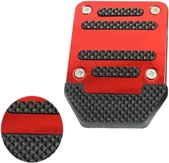 Autopedalen Set - Pedaalhoezen Auto - Verbeter Rijcomfort - Antislip Aluminium - Universeel - Rood Blauw Zilver — afbeelding 3