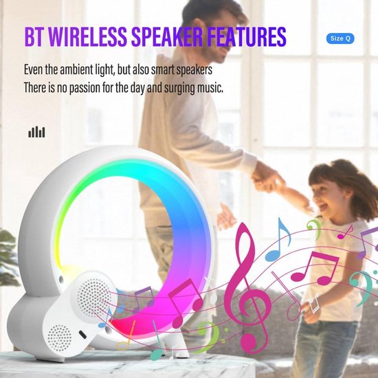 Sfeerlamp Wekker - Nachtlamp Speaker - Ontspannen Wakker Worden - Instelbare Kleuren - 90 Lampjes - Groen — afbeelding 2