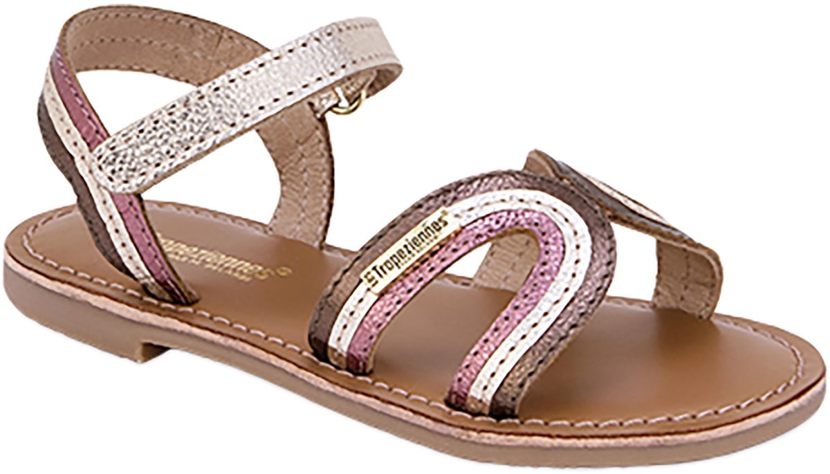 Platte leren sandalen voor kinderen Berry