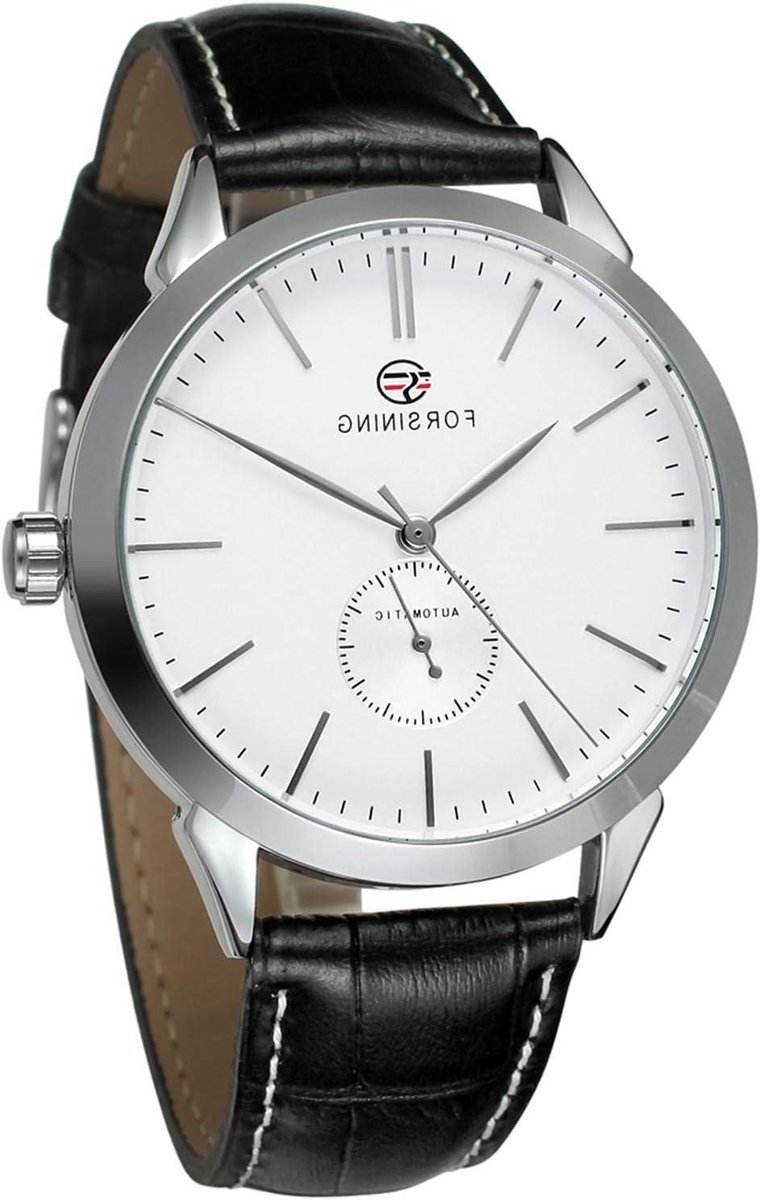 Heren Automatisch Horloge - Leren Band Horloge - Dagelijks Gebruik - Zelfopwindend Mechanisme - 17.2 x 8.7 x 3.6 cm