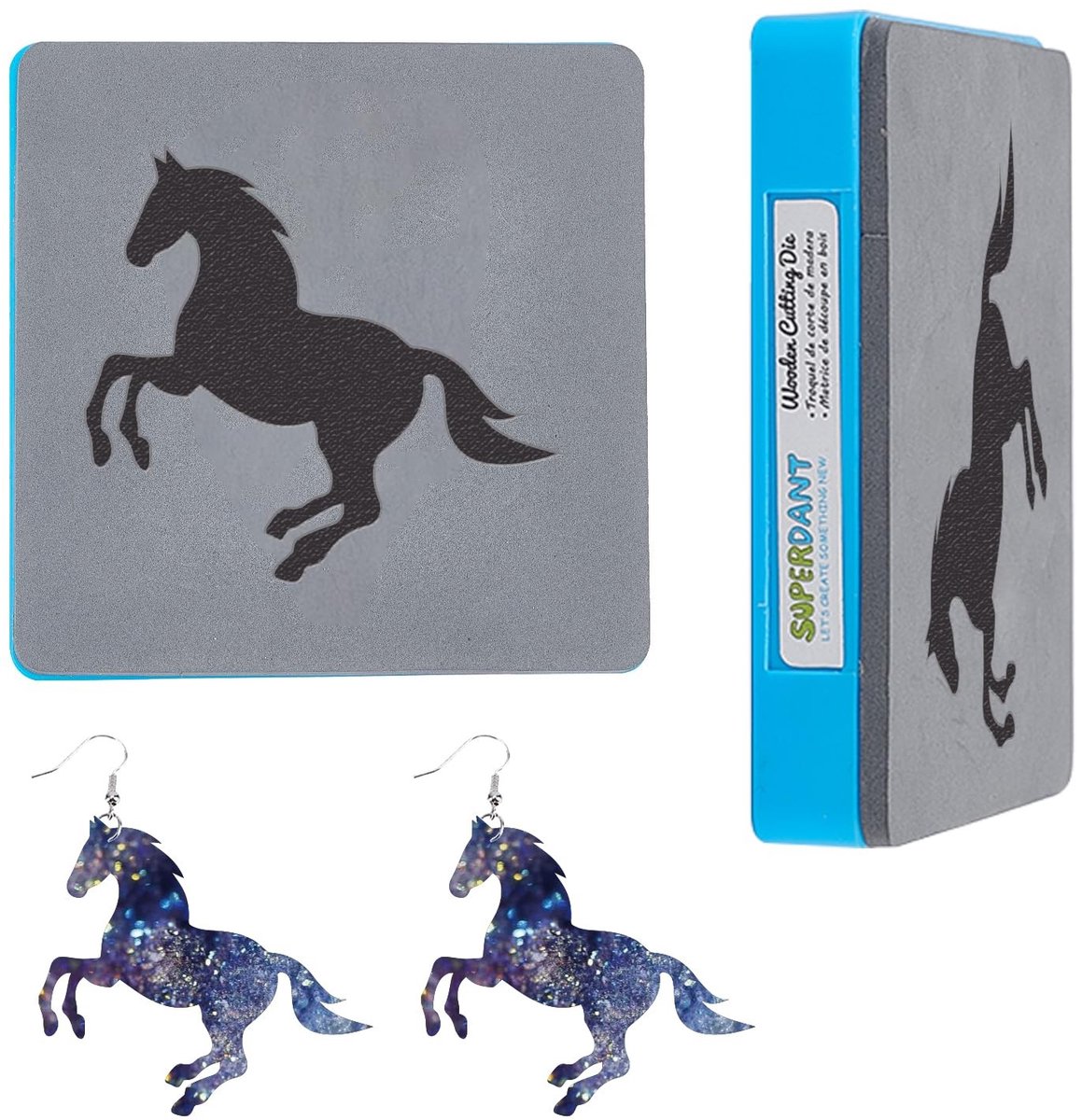 Paard leren stansvorm - Sleutelhanger - Handwerk en DIY - Stansmachine - Creatief leerbewerking - Geschikt voor diverse projecten - Kunst...
