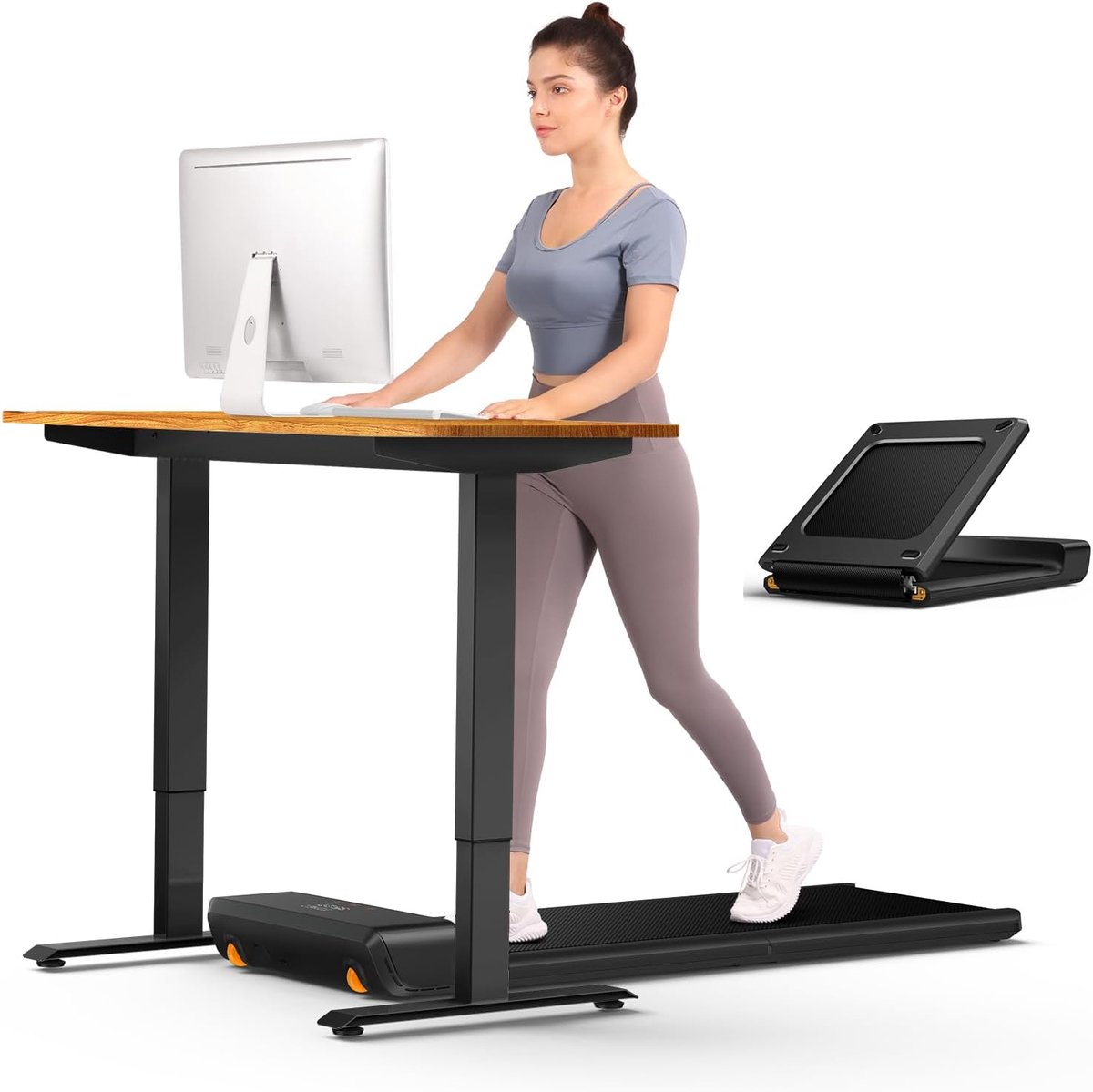 SlimStride Ultra Opvouwbare Walking Pad tot 136 kg – Compacte Loopband voor Thuis en Kantoor met App en Afstandsbediening, Stil Onder-Bureau Wandelpad 0,5-6 km/u, 143,2 x 54,7 x 12,9 cm