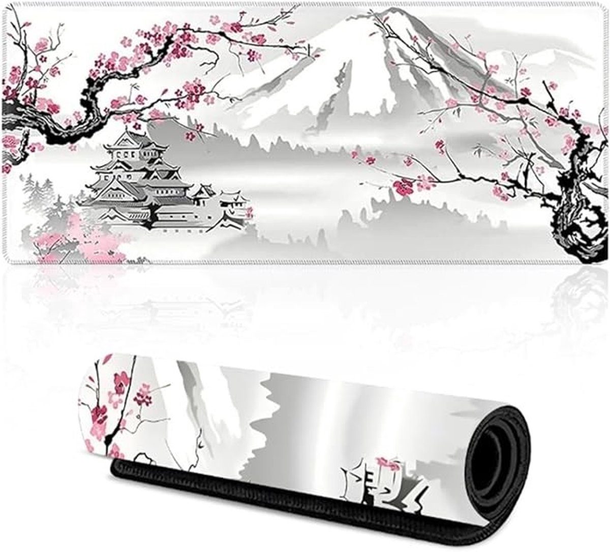XXL Gaming Muismat met Kersenbloesem, 900x400 mm, Antislip