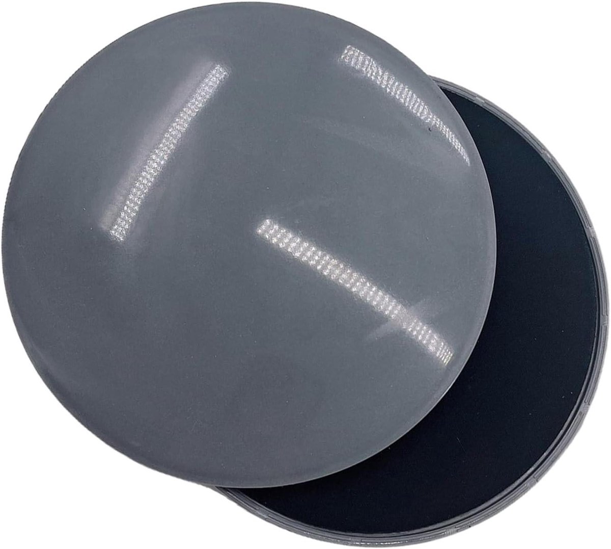 Glijdisc Paar - Fitness Platen - Core Training - Dubbelzijdig Gebruik - 17 cm Diameter - Grijs