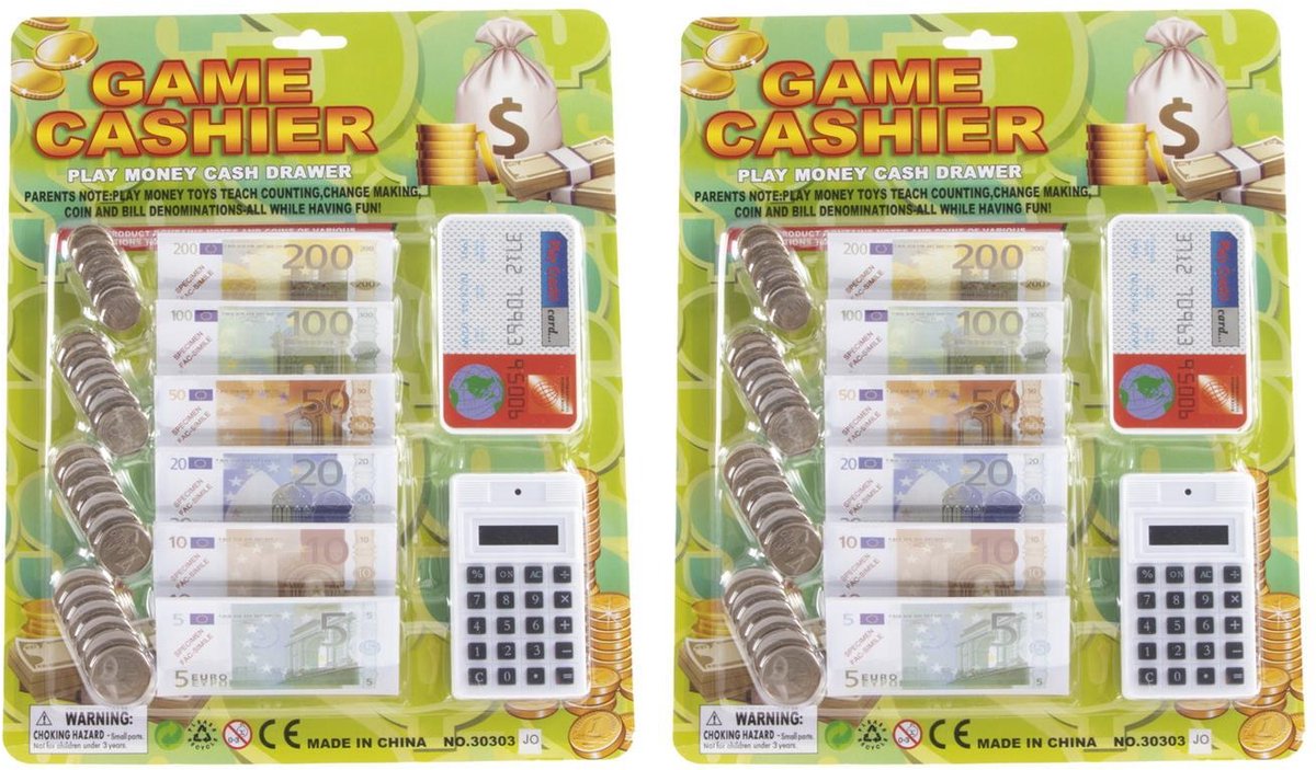 Speelgeld met rekenmachine Euro Money Pack Play Set
